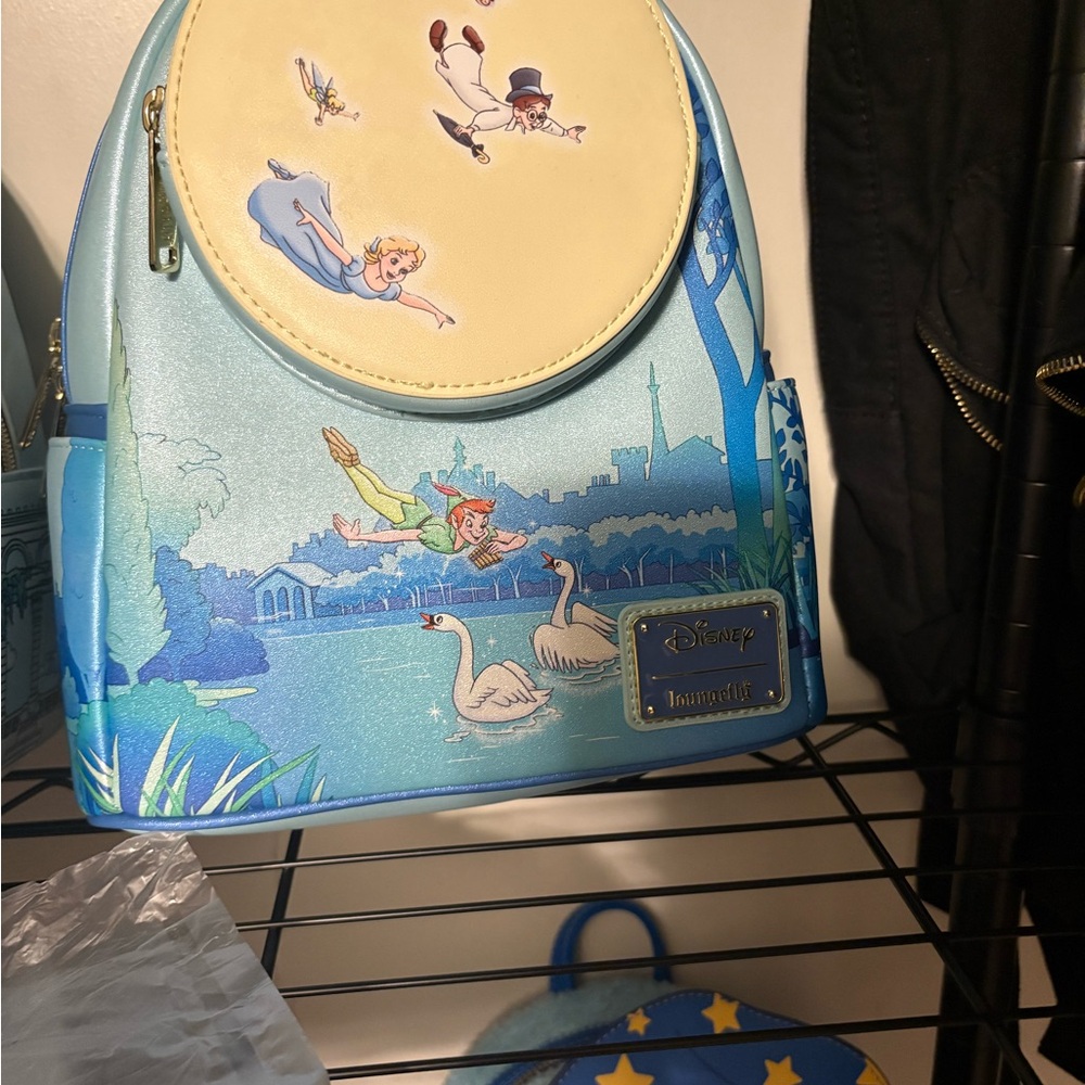 Loungefly Blue and Yellow Peter Pan Backpack